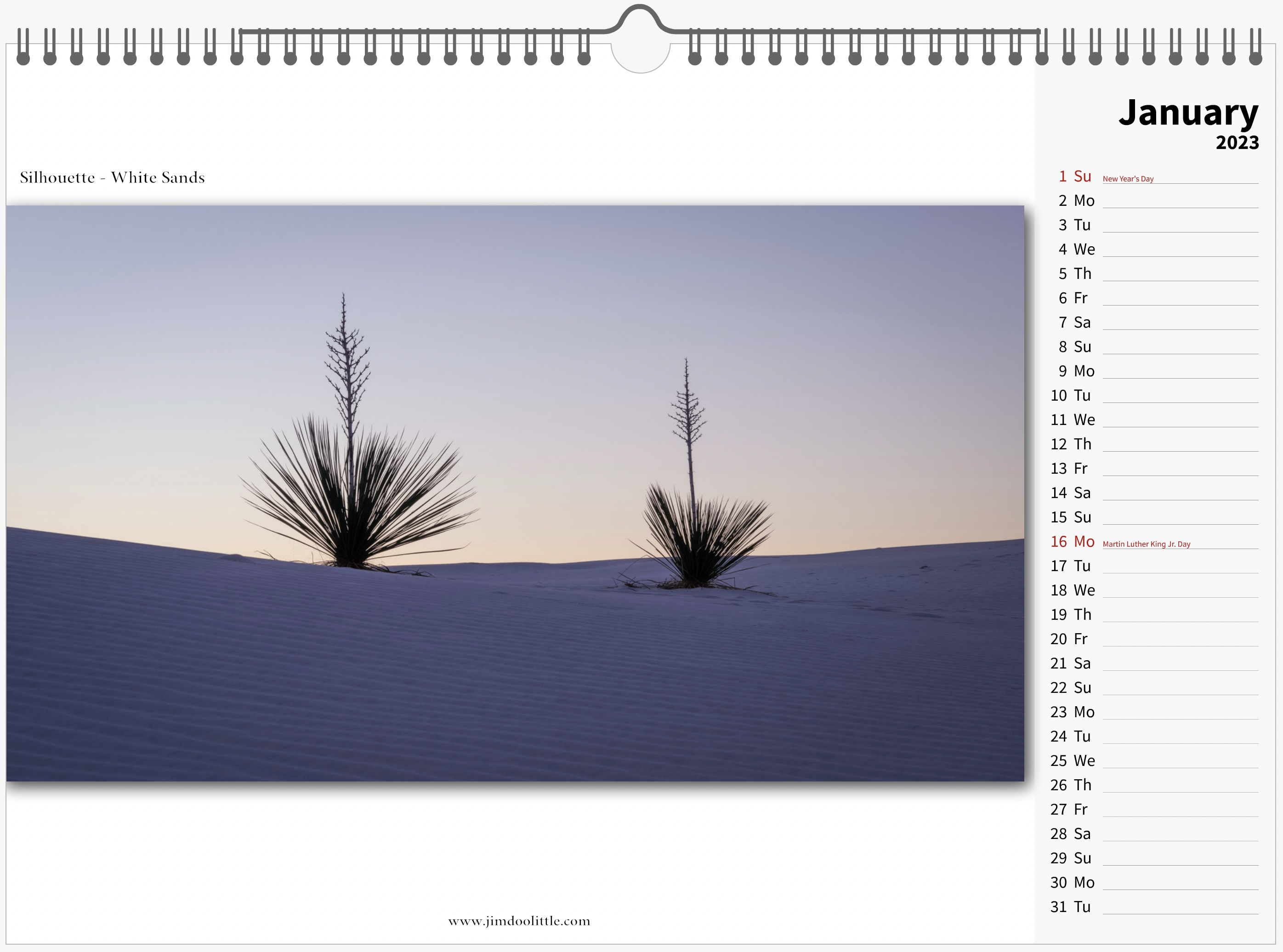 Landscape Photography 2023 Calendar